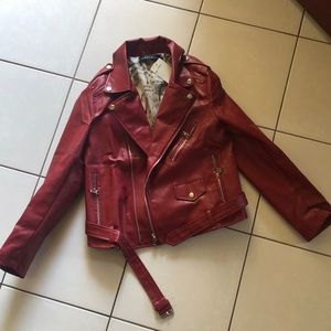 PU leather jacket